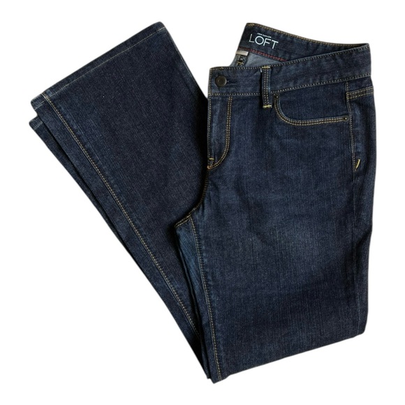 Ann Taylor Loft Original Boot Dark Wash Bootcut Jeans Sz 10 - Picture 12 of 12